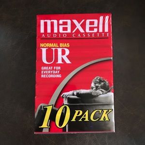 NEW! Maxell UR90 Audio Cassette 10 Pack Blank Casette Tape
